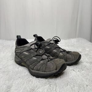 MERRELL / gray bungee lace vibram sole ankle hiking shoes / 7